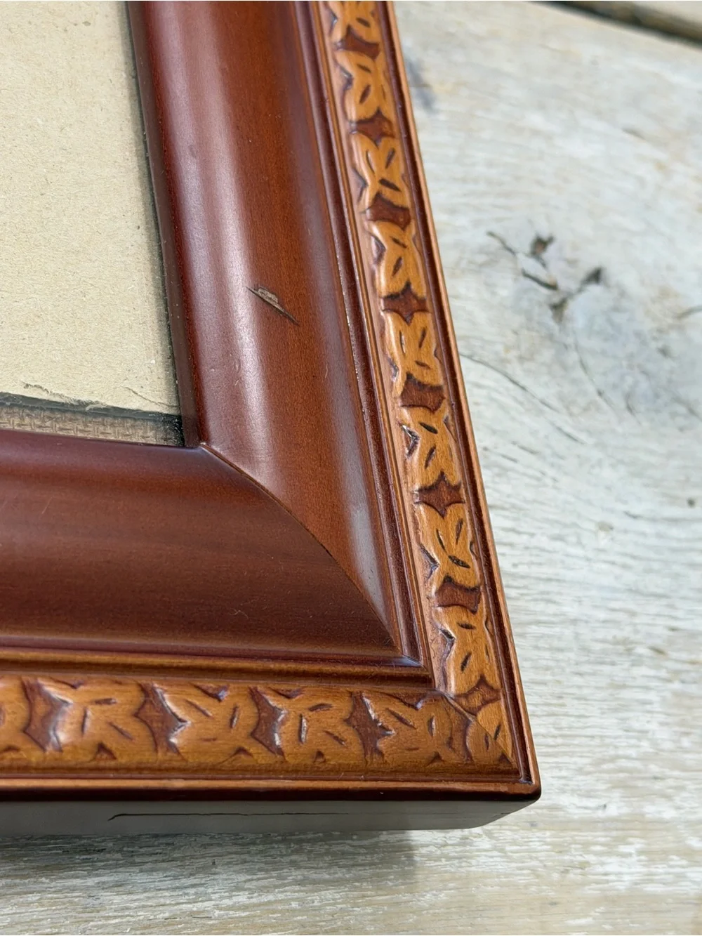 Rare Woods Carved Ornate Picture Frame. Sz-11x13 Burns of Boston 1980’s 1990’s